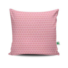 Almofada decorativa rosa e mini petit poa rosa